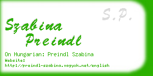 szabina preindl business card